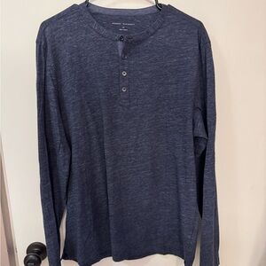 Robert Barakett Men's Navy Long Sleeve Henley
